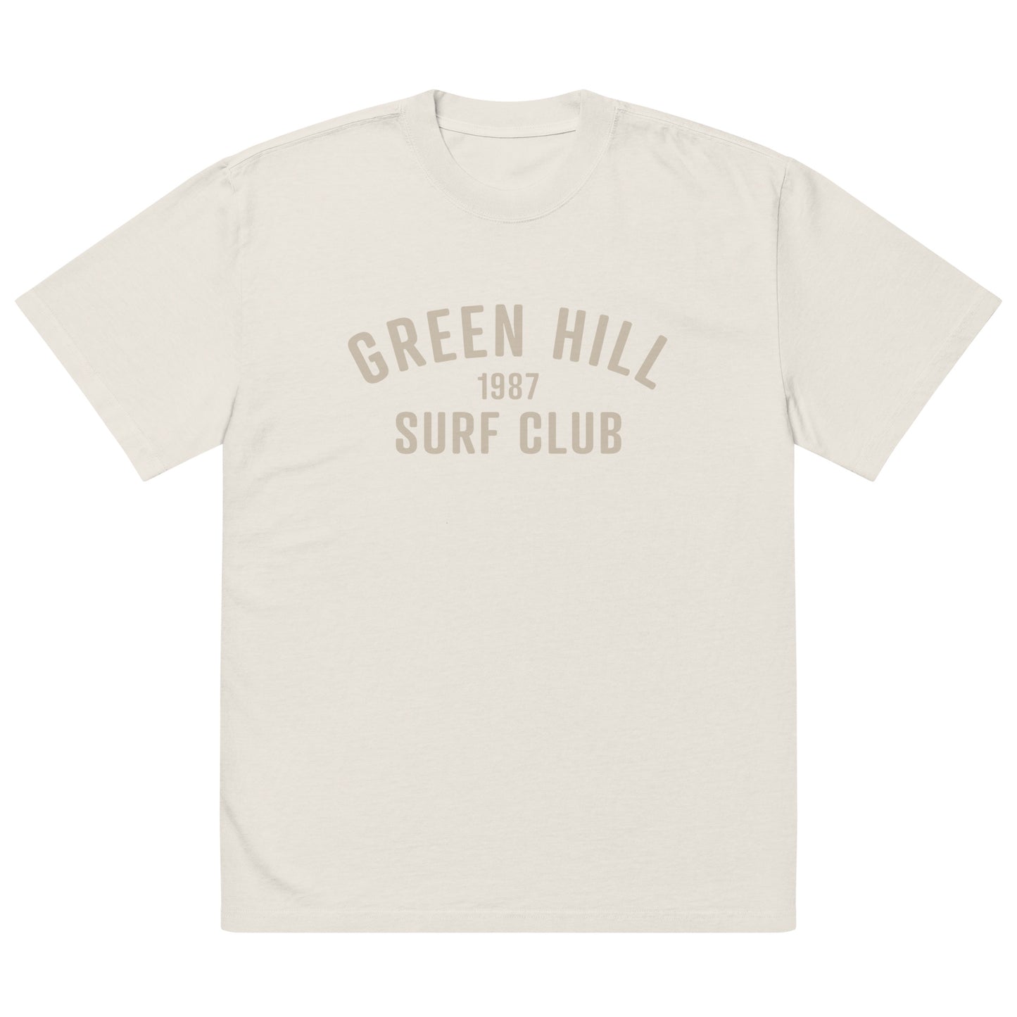 Green Hill Surf Club Oversized Faded T-Shirt - Faded Bone - Green Hill Surf Club