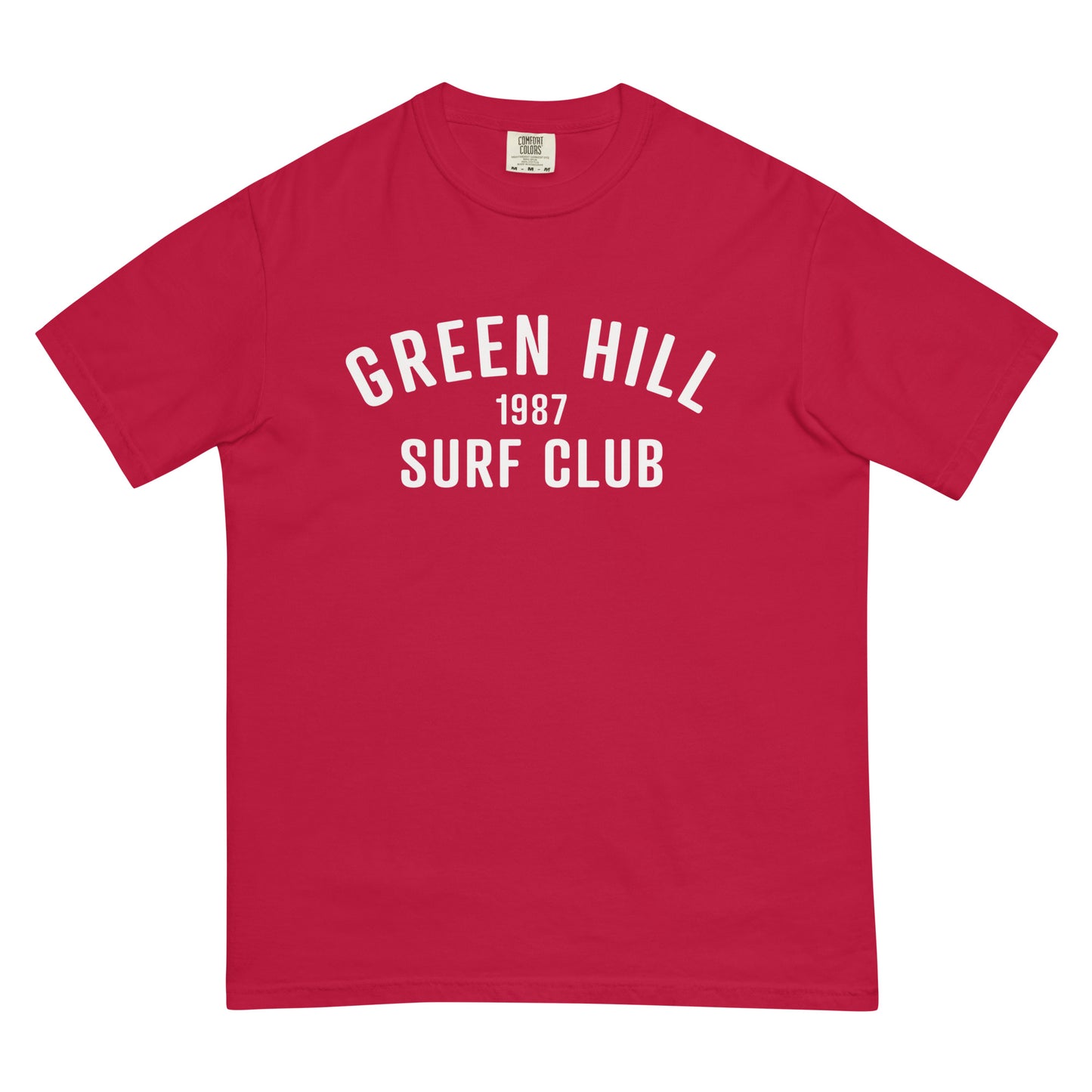 Green Hill Surf Club Heavyweight T-Shirt - Red - Green Hill Surf Club