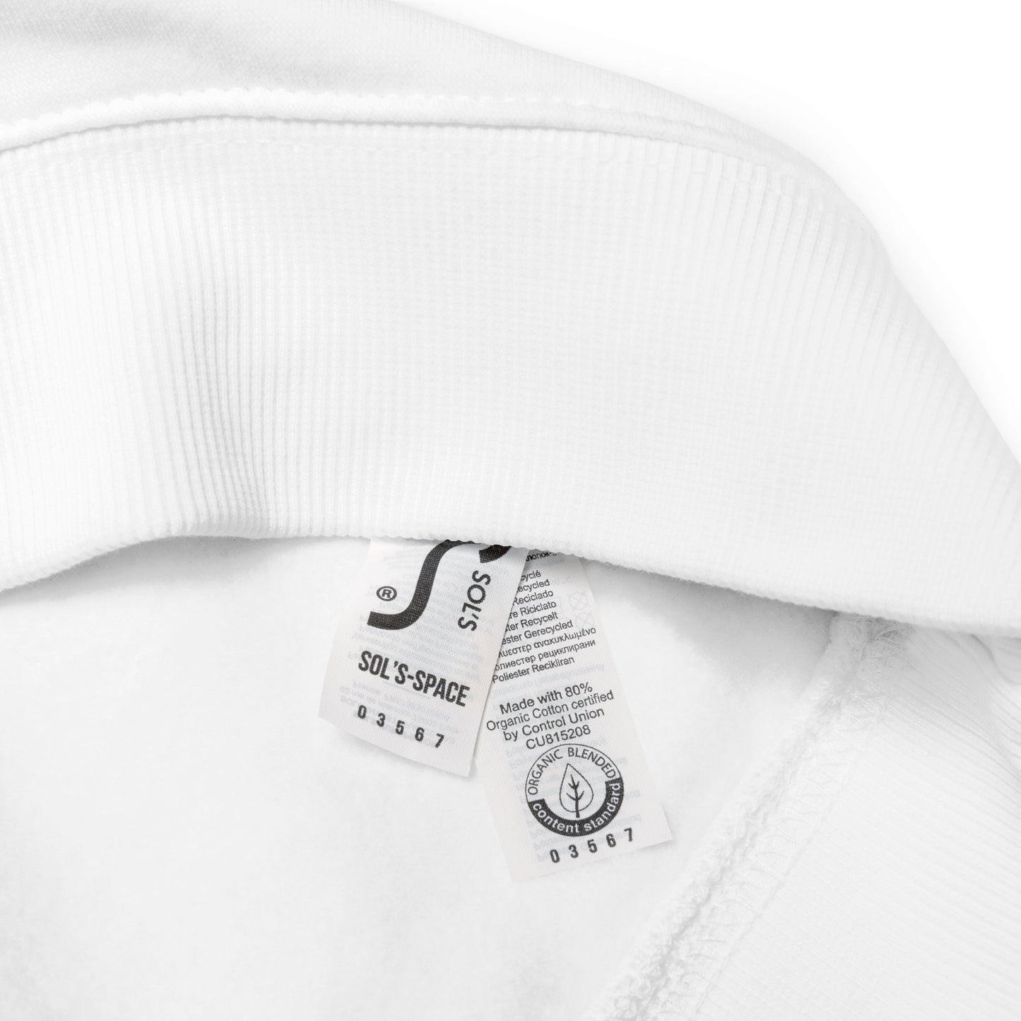 Organic Cotton Beach Rose Crew Sweatshirt - White - Green Hill Surf Club