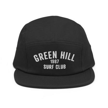 Green Hill Surf Club 5 Panel Cap - Faded Black - Green Hill Surf Club