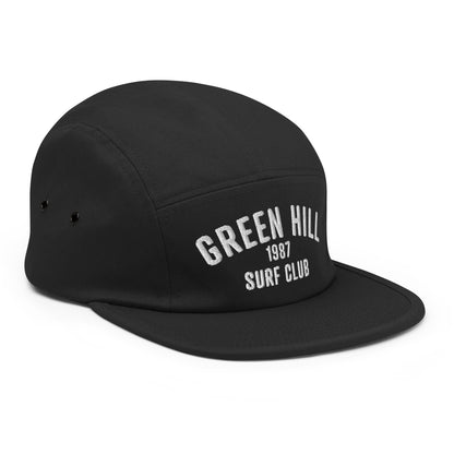 Green Hill Surf Club 5 Panel Cap - Faded Black - Green Hill Surf Club