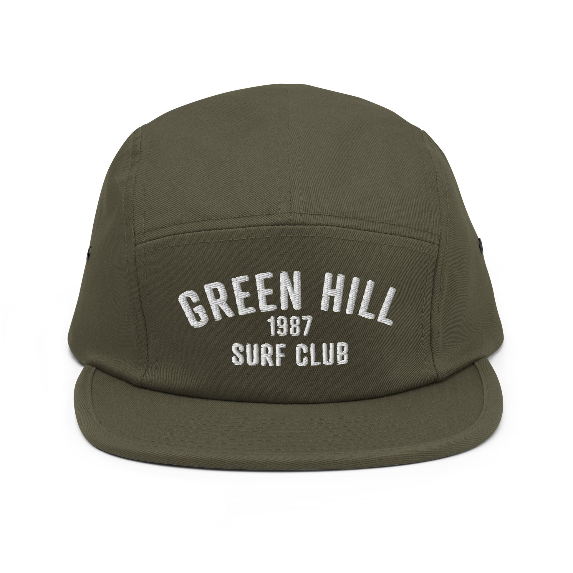 Green Hill Surf Club 5 Panel Cap - Olive Green - Green Hill Surf Club