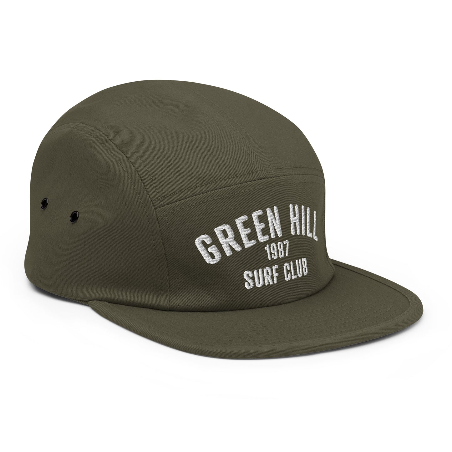 Green Hill Surf Club 5 Panel Cap - Olive Green - Green Hill Surf Club