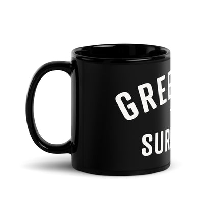 Green Hill Surf Club Black Glossy Mug - Green Hill Surf Club