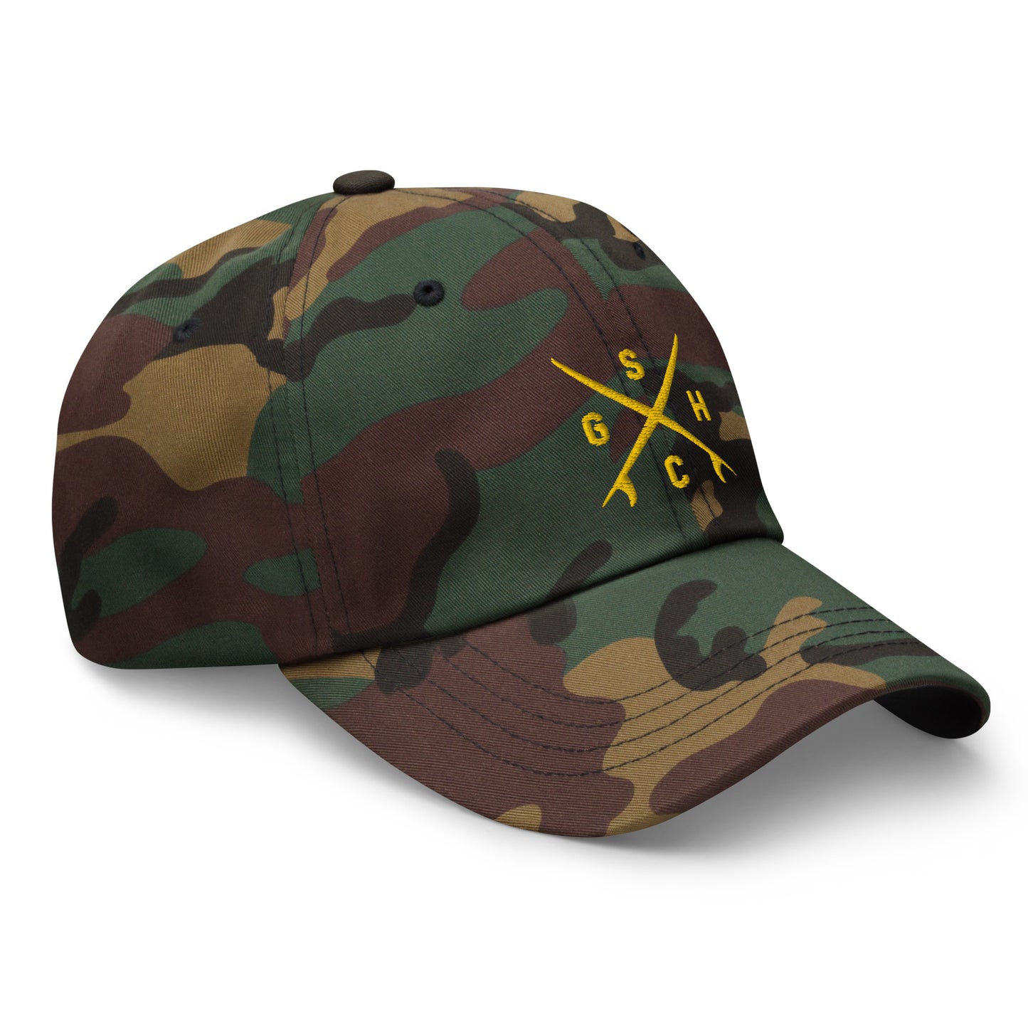 GHSC Surfboard Logo Dad Hat - Camo - Green Hill Surf Club