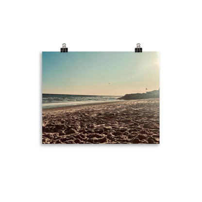 Green Hill Beach Golden Hour Print