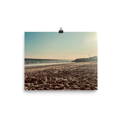 Green Hill Beach Golden Hour Print