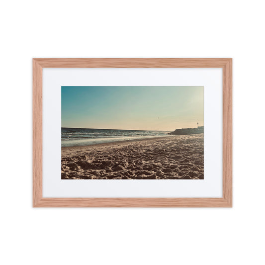 Green Hill Beach Golden Hour Framed Print