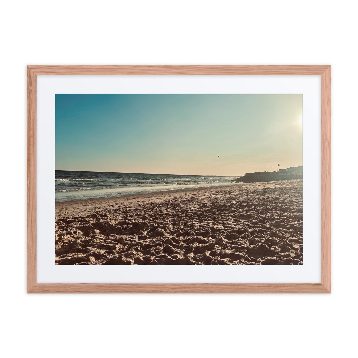 Green Hill Beach Golden Hour Framed Print