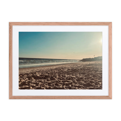 Green Hill Beach Golden Hour Framed Print