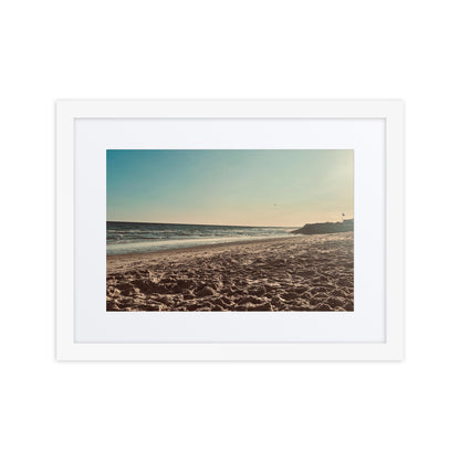 Green Hill Beach Golden Hour Framed Print