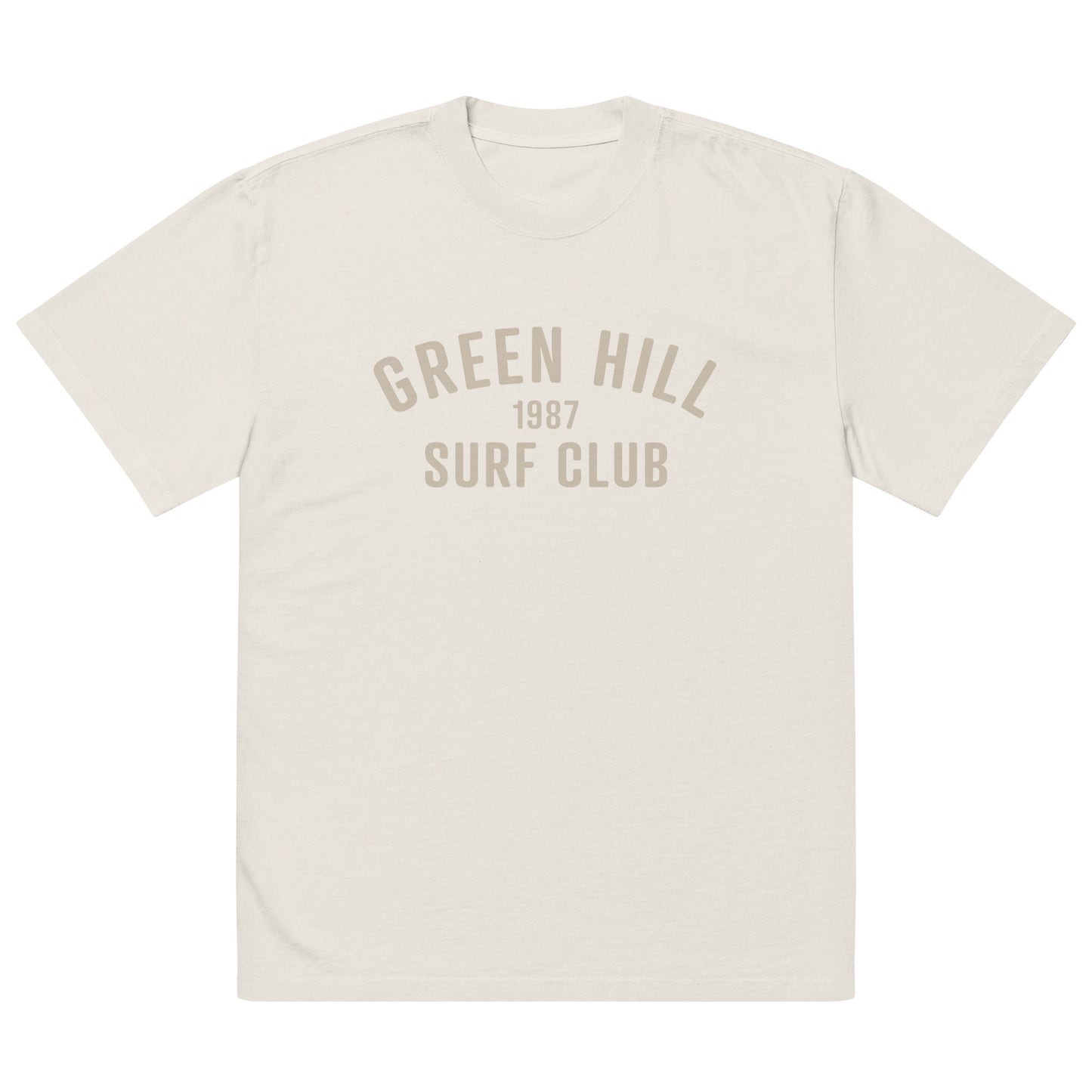 Green Hill Surf Club Oversized Faded T-Shirt - Faded Bone - Green Hill Surf Club