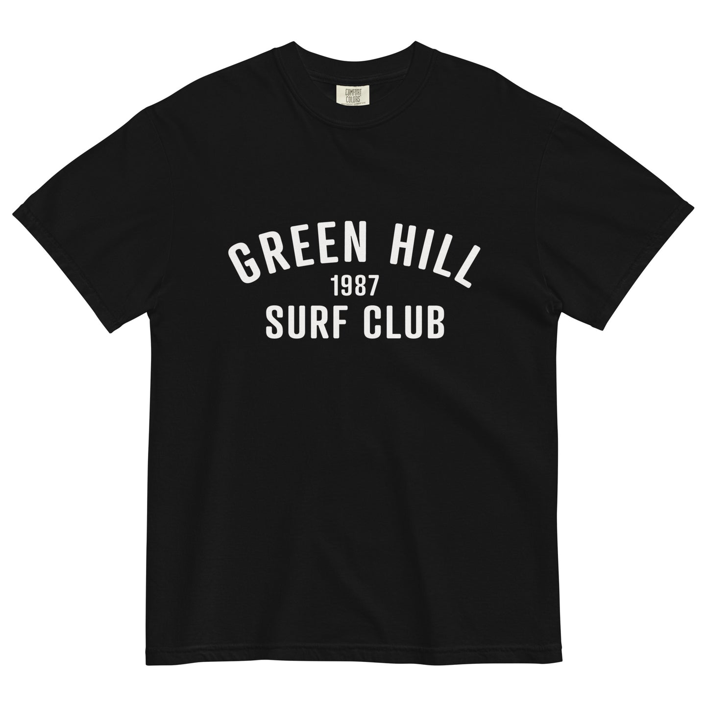 Men’s Heavyweight Green Hill Surf Club T-Shirt - Black - Green Hill Surf Club