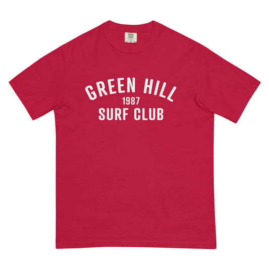 Green Hill Surf Club Heavyweight T-Shirt - Red - Green Hill Surf Club