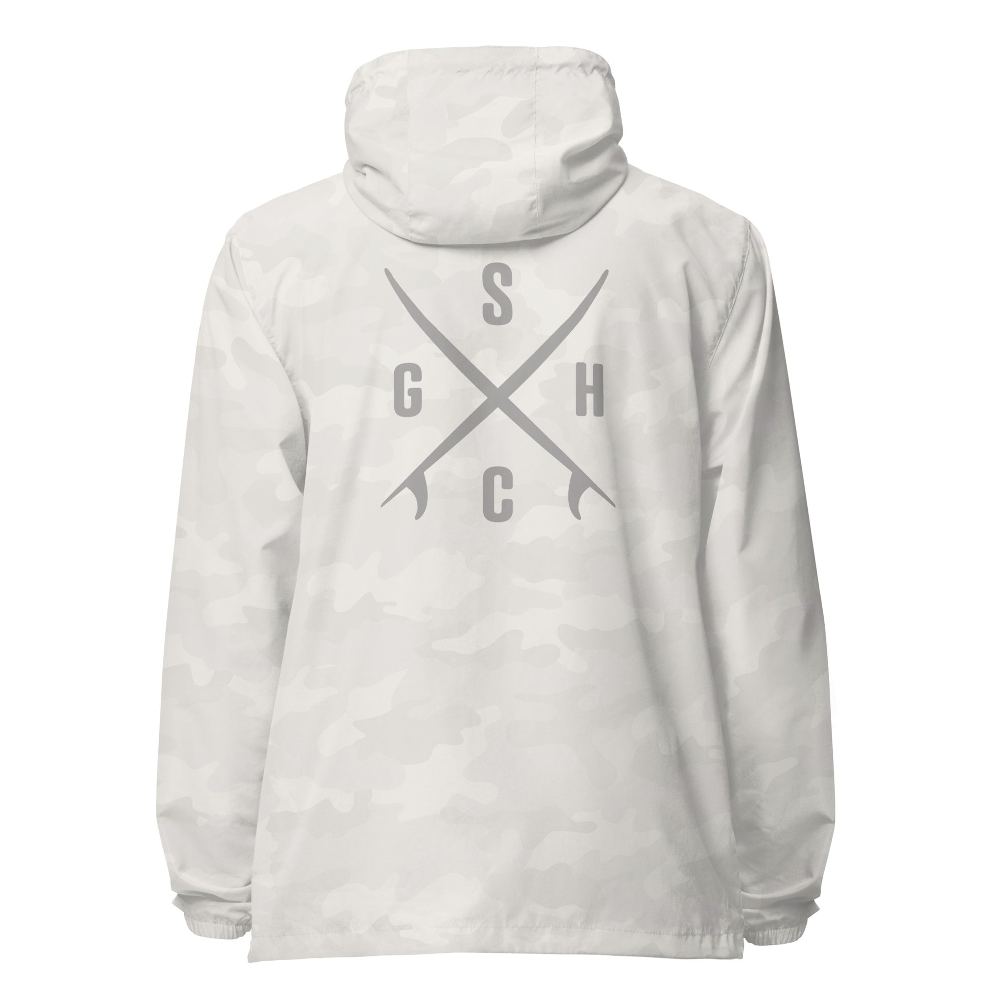 GHSC Camo Windbreaker - White - Green Hill Surf Club